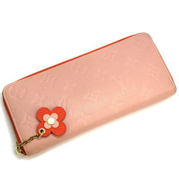 Louis Vuitton Portefeuille Clemence Empreinte Long Wallet Leather Pink - Picture 1 of 11